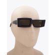 Kuboraum Mask X11 Hybrid-Frame Sunglasses Black Shine with mannequin three-quarter right view