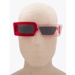 Kuboraum Mask X11 Hybrid-Frame Sunglasses Red/Coral Neon with mannequin front view