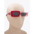 Kuboraum Mask X11 Hybrid-Frame Sunglasses Red/Coral Neon with mannequin three-quarter right view
