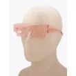 Kuboraum Mask X12 Cat-Eye Sunglasses Pink with mannequin three-quarter  left view