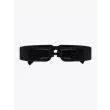 Kuboraum Mask X5 Rectangular-Frame Sunglasses Black frame with temple folded front view