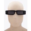 Kuboraum Mask X5 Rectangular-Frame Sunglasses Black with mannequin front view