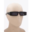 Kuboraum Mask X5 Rectangular-Frame Sunglasses Black with mannequin three-quarter right view