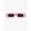 Kuboraum X5 Rectangular-Frame Sunglasses Pink frame with temple folded front view