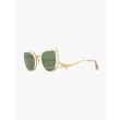 Masahiromaruyama Erase MM-0032 No.3 Sunglasses White / Gold Front View Three-quarter