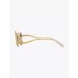 Masahiromaruyama Erase MM-0032 No.3 Sunglasses White / Gold Side View Three-quarter