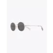 Masahiromaruyama Twist MM-0039 No.5 Sunglasses Gold / Silver Front View Three-quarter