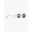 Masahiromaruyama Twist MM-0039 No.5 Sunglasses Gold / Silver Back View Three-quarter