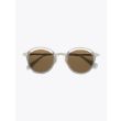 Masahiromaruyama Monocle MM-0055 No.3 Sunglasses Clear Gray / Silver Front View