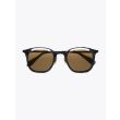 Masahiromaruyama Monocle MM-0057 No.3 Sunglasses Marble Blue / Black Front View
