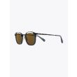 Masahiromaruyama Monocle MM-0057 No.3 Sunglasses Marble Blue / Black Three-quarter Front View