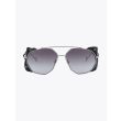 Northern Lights NL 23 Sunglasses Aviator Silver / Green Gradinet Front
