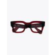 Robert La Roche + Christoph Rumpf Midnight Squared Optical Glasses Crystal Ruby Red Front View