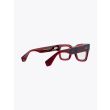 Robert La Roche + Christoph Rumpf Midnight Squared Optical Glasses Crystal Ruby Red Back View Three-quarter