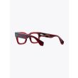 Robert La Roche + Christoph Rumpf Midnight Squared Optical Glasses Crystal Ruby Red Back View Three-quarter