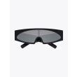 Rick Owens Gene Sunglasses Black / Flash Silver Front View