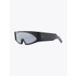 Rick Owens Gene Sunglasses Black / Flash Silver Three-quarters View