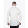 Salvatore Piccolo Cotton Dress Shirt Striped Ecru Back