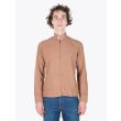 Salvatore Piccolo Shirt Jacket Harrington Brown Full View