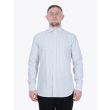 Salvatore Piccolo Slim Fit Collar PC-Open Striped Blue Cotton Oxford Shirt White Front