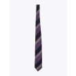 Salvatore Piccolo Ties Striped Wool and Silk Black / Purple 1