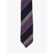 Salvatore Piccolo Ties Striped Wool and Silk Black / Purple 2