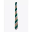 Salvatore Piccolo Ties Striped Wool and Silk Green / Camel 1