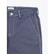 Salvatore Piccolo Straight Work Pant Blue Front View - Details Side Pocket