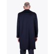 Salvatore Piccolo Duster Coat in Navy Blue Wool Back View