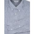 Salvatore Piccolo Slim Fit Button Down Striped Oxford Shirt Indigo 5