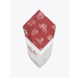 Salvatore Piccolo Pocket Square Printed Wool and Silk Slate / Red 1