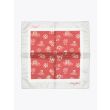 Salvatore Piccolo Pocket Square Printed Wool and Silk Slate / Red 2