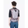 Stone Island 444J2 Vest Paper Poly SI House Check Grid Grey Back Three-quarters 