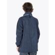 Stone Island Anorak SI House Check Jaquard On Nylon Metal Black Watro Packable Dark Blue Left Rear Quarter