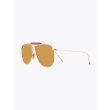 Thom Browne TB-015 Aviator Sunglasses Gold  Front View