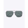 Thom Browne TB-114 Aviator Sunglasses Silver / Grey Enamel / Grey 1