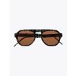 Thom Browne TB-416 Aviator Sunglasses Navy Tortoise Front View