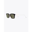 Thom Browne TB-916 Angular Sunglasses Black / Black Iron / White Gold Three-quarters View