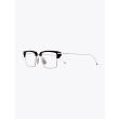 TB422 optical glasses - Thom Browne wayfarer silver/navy front view three-quarter