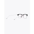 TB422 optical glasses - Thom Browne wayfarer silver/navy back view three-quarter right