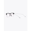 TB422 optical glasses - Thom Browne wayfarer silver/navy back view three-quarter left