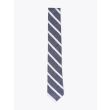 The Hill-Side Pointed Tie Cotton/Linen Narrow Border Stripe Front View