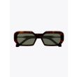 Vava White Label 0052 D-Frame Sunglasses Havana with temple folded front view