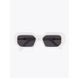 Vava White Label 0052 D-Frame Sunglasses White with folded temples front view