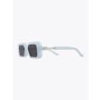 Vava White Label 0053 Rectangular-Frame Sunglasses Aqua Haze three-quarter view