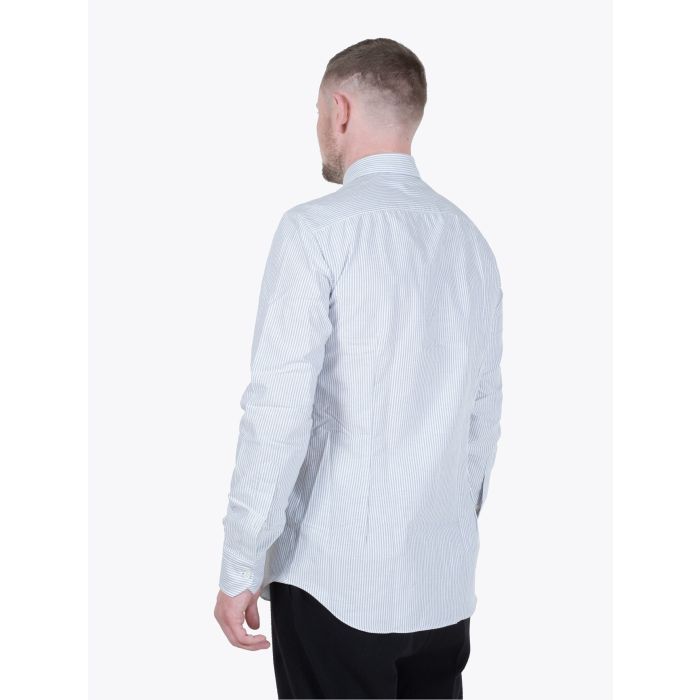 Salvatore Piccolo Striped Blue Cotton Oxford Shirt - E35 Shop