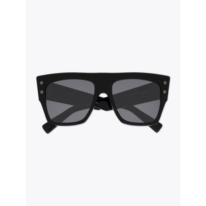 Balmain B-I Square Black Sunglasses - E35 Shop