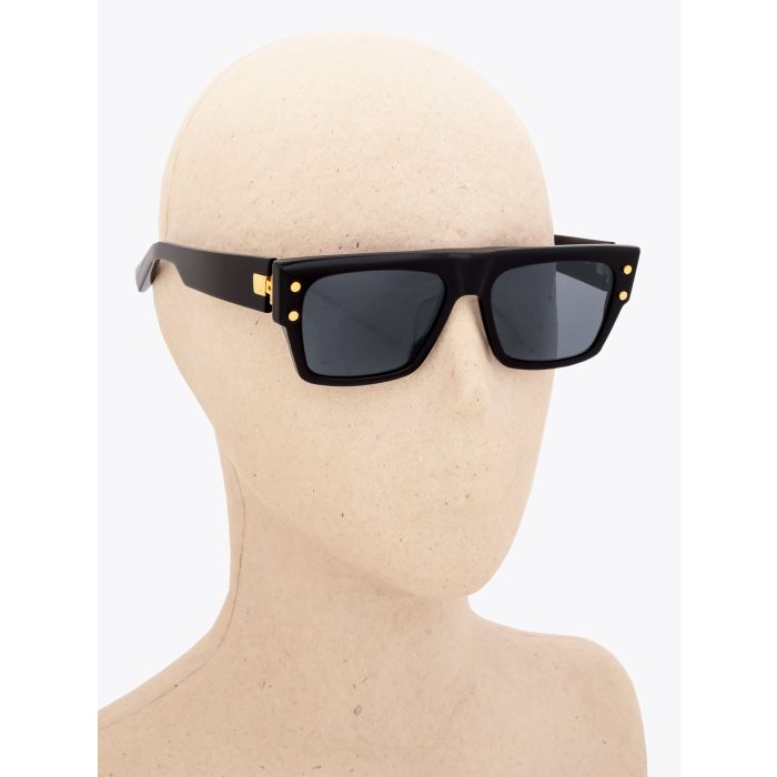 Balmain B-III Square Black Sunglasses - E35 Shop