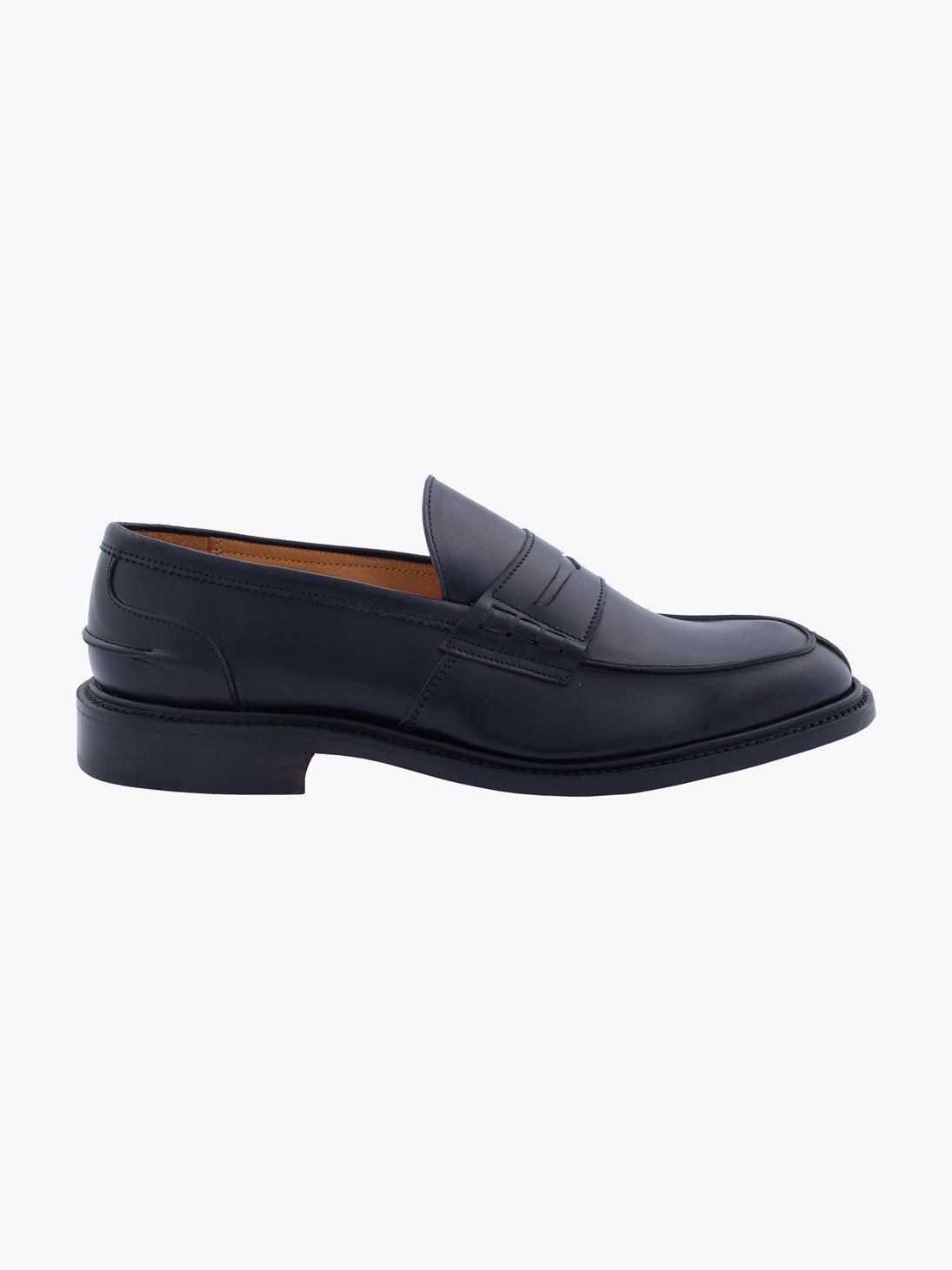 Tricker s Black Calf James Penny Loafers Shoes