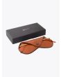 8000 Eyewear 8M2/L Sunglasses Gold Shiny Box and Case View